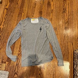 Aviator Nation long sleeved grey with black bolt t shirt. In excellent condition